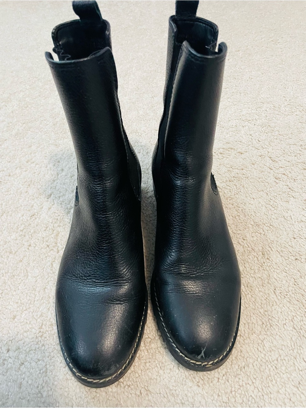 Talbots Black Leather Women's Chelsea Ankle Boots